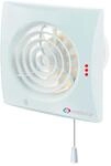 VENTS Axialer Abluftventilator F&uuml;r Wand Quiet 100 VTH Mit Mit Zugschalter, Nachlauf