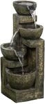 Outsunny Gartenbrunnen Einstellbar Kunstharz Schwarz 25L x 24B x 60H cm