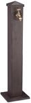 Relaxdays Wasserzapfs&auml;ule Aluminium Stahl Braun Eckig Antik 91 cm x 22,5 cm x 22,5
