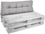 Beautissu ECO Style Palettenkissen R&uuml;cken 120x40x10cm Hellgrau