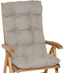 Beautissu Flair HL Hochlehner 120x50x8cm Hellgrau 2tlg