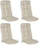 Beautissu Flair HL Hochlehner 120x50x8cm Natur 4tlg