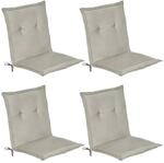 Beautissu Loft NL Niederlehner 100x50x6cm Hellgrau 4tlg