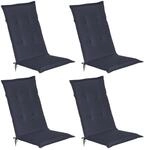 Beautissu Loft HL Hochlehner 120x50x6cm Dunkelblau 4tlg