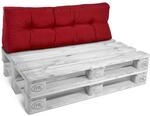 Beautissu ECO Style Palettenkissen R&uuml;cken 120x40x10cm Rot