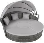 Tectake Rattan Sonneninsel Santorin Widerstandsf&auml;hig Uv Best&auml;ndig 175 x 171 x 136