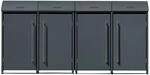 Westmann M&uuml;lltonnenbox Moderna 4 x 240, Anthrazit 83 cm x 278 cm x 135 cm