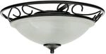 EASYLIGHT Deckenlampe Schwarz Wei&szlig; &Oslash; 38 cm Rund 2x E27 Metall Glas Rustikal