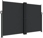 vidaXL Seitenmarkise Ausziehbar Schwarz 160x1000 cm 4004729