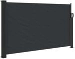 vidaXL Seitenmarkise Ausziehbar Schwarz 120x500 cm 4004399