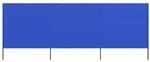 vidaXL 3 Teiliges Windschutzgewebe 400 x 120 cm Azurblau 47147