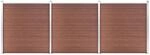 vidaXL Gartenzaun WPC 526x186 cm Braun 3053208
