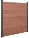 vidaXL Zaunelement-Set Braun 180x186 cm WPC 3211826