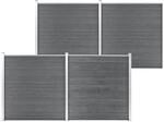 vidaXL Gartenzaun WPC 699x186 cm Grau 3053227
