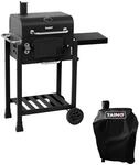 Taino Hero Holzkohlegrill Set Mit Haube Smoker BBQ Grillwagen Grillkamin Standgrill