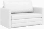 vidaXL Schlafsofa 110cm Wei&szlig; Kunstleder 4106714