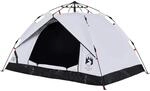 vidaXL Kuppel-Campingzelt 2 Personen Wei&szlig; Verdunkelt Quick Release 4004192