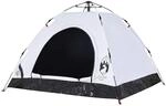 vidaXL Campingzelt 3 Personen Wei&szlig; Verdunkelungsstoff Quick Release 4004168