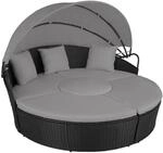 Tectake Rattan Sonneninsel Santorin Widerstandsf&auml;hig Uv Best&auml;ndig 175 x 171 x 136