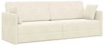 vidaXL Boden-Sofa-Bett 200cm Creme Samt 4106732
