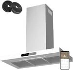 CIARRA Dunstabzugshaube A+++ 650 m&sup3;/h 90 cm WIFI-APP Touch Control VM9102W
