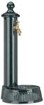 Relaxdays Standbrunnen Aluminium Dunkelgr&uuml;n Gold 61 cm x 25 cm x 30,5 cm