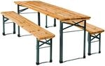 Tectake Bierzeltgarnitur Sissi 3 Teilig Klappbar Tisch 170 x 46 x 77 cm Bank 170 x