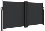 vidaXL Seitenmarkise Ausziehbar Schwarz 120x600 cm 4004594