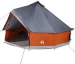 vidaXL Tipi-Familienzelt 12 Personen Grau und Orange Wasserdicht 94593