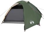 vidaXL Kuppel-Campingzelt 4 Personen Gr&uuml;n Wasserdicht 94335