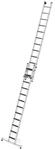MUNK Stufen- Seilzugleiter mit Nivello-Traverse und Clip-Step R13 2x12 Stufen