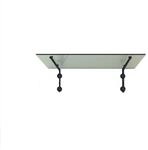 Glaszentrum Hagen L 130x90 cm Glasvordach inkl. Halter Ral7016 Klarglas