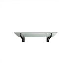 Glaszentrum Hagen S 150x90 cm Glasvordach inkl. Halter Schwarz Klarglas