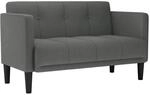 vidaXL Zweisitzer-Sofa Dunkelgrau 111 cm Stoff 4100561