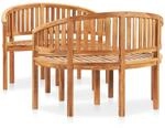 vidaXL 3-tlg Garten-Lounge-Set Massivholz Teak Modell 1