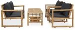 vidaXL 4-tlg Garten-Lounge-Set mit Auflagen Bambus Modell 1