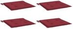 vidaXL Gartenstuhl-Kissen 4 Stk Weinrot 50x50x4 cm Oxford-Gewebe 314057