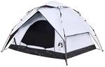 vidaXL Kuppel-Campingzelt 3 Personen Wei&szlig; Verdunkelt Quick Release 4004180