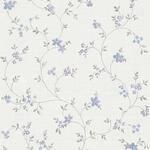 Bricoflor Blumentapete Vintage in Blau Wei&szlig; Romantische Tapete mit Blumen Im
