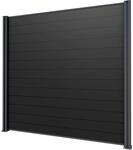 Gutta Sichtschutzzaun-Element WPC Anthrazit 202 cm x 186 cm Dielen Grau