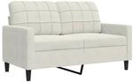 vidaXL 2-Sitzer-Sofa Creme 120 cm Samt 4007622