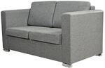 vidaXL Sofa 2-Sitzer Stoff Hellgrau 243580