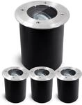 SSC-LUXon 4er Set Juavi Bodeneinbaustrahler Schwenkbar Rund IP67 f&uuml;r GU10...