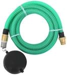 vidaXL Saugschlauch mit Messing-Anschl&uuml;ssen Gr&uuml;n 15 m PVC 151049