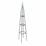 Relaxdays Rankturm Metall Gr&uuml;n Spitz 192 cm x 35 cm x 35 cm 1,5 kg