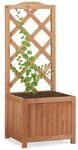 Relaxdays Rankkasten Tannenholz Wetterfest mit Rankgitter 90 cm x 36 cm x 36 cm 2,3