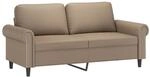vidaXL 2-Sitzer-Sofa Cappuccino-Braun 140 cm Kunstleder 359508