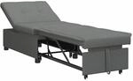 vidaXL Schlafsofa Dunkelgrau 194 x 50 x 82 cm Sperrholz 42008583