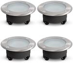 SSC-LUXon 4er Set Viskos Bodenstrahler Flach Au&szlig;en IP67 f&uuml;r GX53 Fahrbar ohne