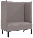 vidaXL Hoher R&uuml;cken Sofa 101cm Taupe Stoff 42010838